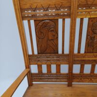 Jugendstil Bank Eiche – Bild 2