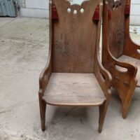Antike Armlehner aus Eiche – Bild 2