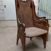 Antike Armlehner aus Eiche – Bild 3
