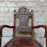 Antiker Barock Armlehner – Bild 2