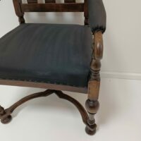 Antike Neorenaissance Armlehner Eiche – Bild 4