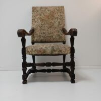 Antiker Barock Sessel Eiche – Bild 2