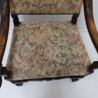 Antiker Barock Sessel Eiche – Bild 3