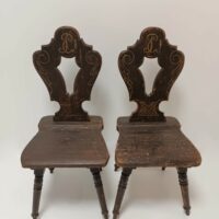 Antike Barock Stühle aus Eiche