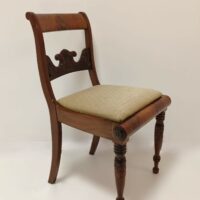 2 Antike Biedermeier Stühle mit geschwungener Schulterlehne – Bild 3