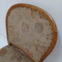Antiker Biedermeier Stuhl Nussbaum – Bild 3