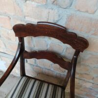 Schöner Biedermeier Stuhl Eiche – Bild 4