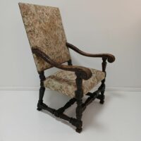 Antiker Barock Sessel Eiche