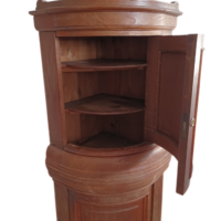 Biedermeier Eckschrank halbrund – Bild 2