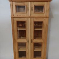 Antiker Gründerzeit Schrank mit Glastüren