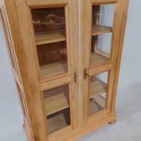 Antiker Gründerzeit Schrank mit Glastüren – Bild 3