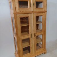 Antiker Gründerzeit Schrank mit Glastüren – Bild 2