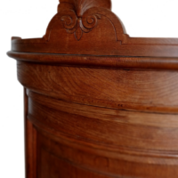 Biedermeier Eckschrank halbrund – Bild 3
