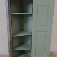 Antiker Biedermeier Eckschrank – Bild 3