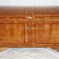 Biedermeier Runddeckeltruhe