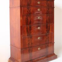 Biedermeier Pfeilerkommode Mahagoni – Bild 3