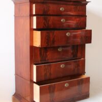 Biedermeier Pfeilerkommode Mahagoni – Bild 6