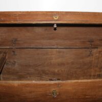 Runddeckeltruhe Biedermeier Eiche – Bild 3