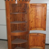 Biedermeier Eckschrank Eiche – Bild 4