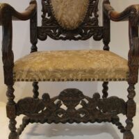 Armlehnsessel Eiche massiv – Bild 4