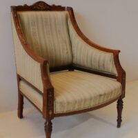 Jugendstil Sessel Nussbaum – Bild 2