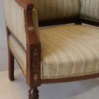 Jugendstil Sessel Nussbaum – Bild 3
