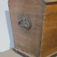Runddeckeltruhe Eiche – Bild 3