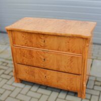 Spätbiedermeier Kommode aus geflammter Birke – Bild 5