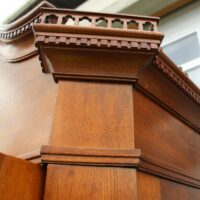 Barock Dielenschrank Eiche – Bild 4